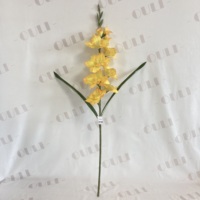 Pemasok Bunga Buatan LO-769 Bunga Gladiolus Buatan Tangan dari Sutra dengan Tangkai Tunggal untuk Dekorasi Paskah dan Pernikahan.