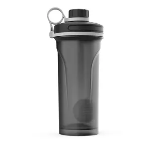 600Ml Bpa-Vrije Plastic Mix Shaker Cup Proteïne Poederdoos Kan Worden Opgehangen Draagbare Gym Shaker Fles