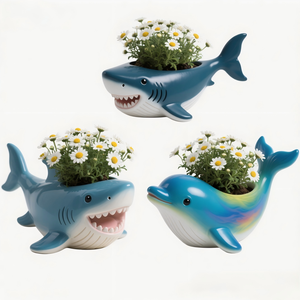 Juego de Tapones para Botellas de <span class=keywords><strong>Vino</strong></span> con Forma de Animales Marinos en 3D, Tapón de Resina con Forma de Tiburón, Ballena y Delfín con Corcho Natural para Decoración de Bar en Casa, Regalo para Fiestas - Product Image 2