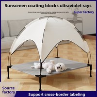 Lit pour chat XL rayé, pliable, type tente, grande taille, toutes saisons, imperméable, amovible, lavable, pour petits chiens, fournitures transfrontalières