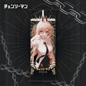 Cuadros colgantes de dibujos animados de 70x25cm, decoración de habitación, Denji Pochita <span class=keywords><strong>Makima</strong></span>, motosierras eléctricas, personaje, rollo de pared de Anime - Product Image 5