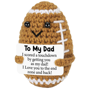 Bambola all'uncinetto fatta a mano in cotone - Regalo di <span class=keywords><strong>San</strong></span> <span class=keywords><strong>Valentino</strong></span> o di compleanno per papà da parte di figlia/<span class=keywords><strong>figlio</strong></span>/moglie - Design unico, divertente e carino: Ti amo papà - Product Image 1