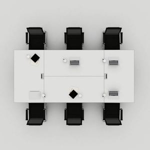 <b>Simple</b> Style Multi-person <b>Desk</b> Conference Room <b>Desk</b> Cross Design <b>Simple</b> Training Table - Product Image 6