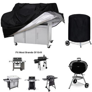 Housse de protection universelle pour barbecue, noire, en tissu Oxford 210D, imperméable et anti-poussière, accessoire pour grillades en extérieur - Product Image 1
