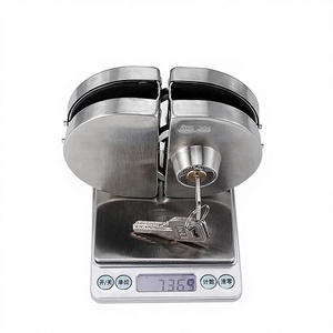 Serratura per Porte Scorrevoli in Vetro, Senza Foratura, <span class=keywords><strong>Design</strong></span> Senza Telaio, Installazione a Vite - Product Image 3