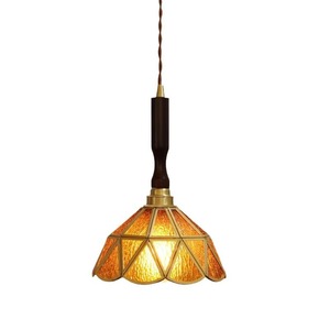 Ciondolo Vintage americano nordico Tiffany ottone caldo legno noce bianco sala da pranzo camera da letto comodino Bar studio famiglia E26 Base - Product Image 5