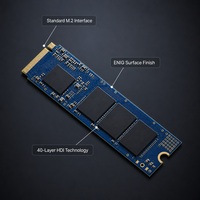 Fabricant de cartes de circuits imprimés pour disques durs - Carte logique SSD M.2 NVMe HDI multi-couches jusqu'à 40 couches High-TG Megtron ENIG ENEPIG