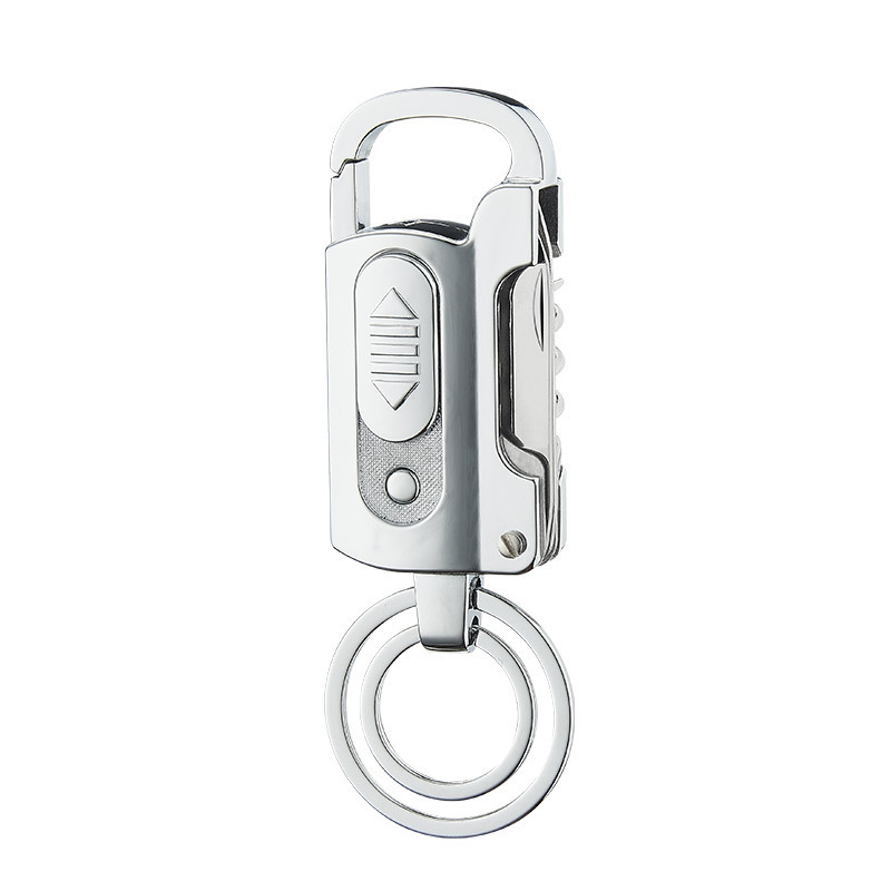 Персонализированная зарядка USB с подсветкой открывалка для бутылок Отвертка для ногтей многофункциональный брелок Электронная зажигалка для сигарет