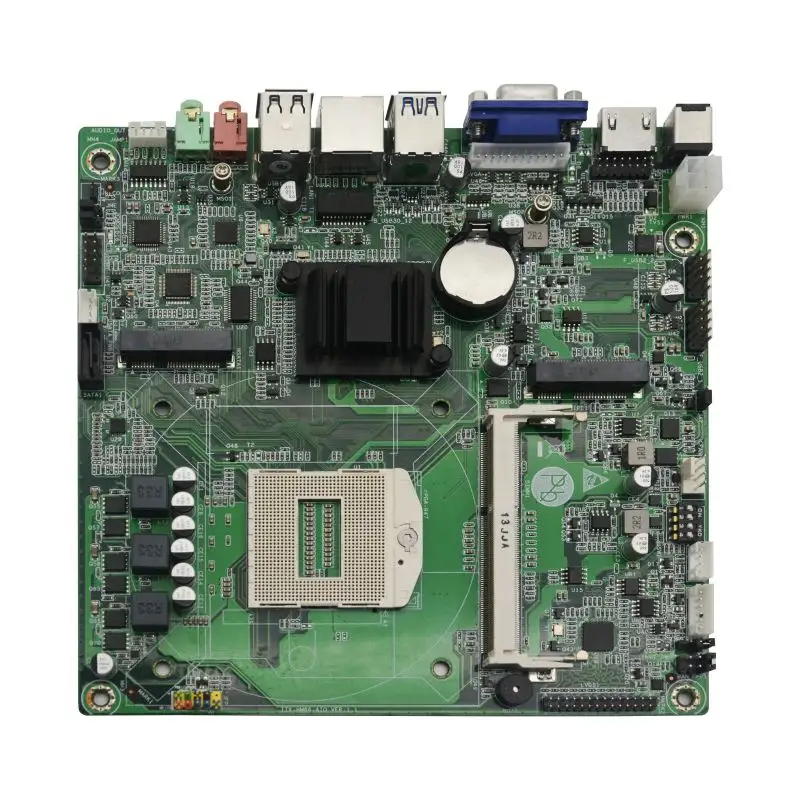 Placa base de ordenador Great Thin Mini-ITX HM86 i7 i5 i3 rPGA 947 con VGA 1 COM Single LAN MSATA WIFI DDR3L para Mini PC