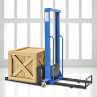 Chariot élévateur à palettes portable de 1 tonne 500 kg, chariot élévateur électrique à chargement automatique, transpalette électrique à batterie lithium-ion, déplaceur latéral électrique 1,3-1,6 m