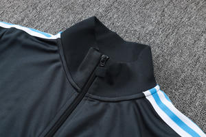 Autumn Winter Full Zipper Short Sleeve Printed Jacket Training Suit Retro 26/27 Argentina European Clubs Competition Soccer Wear - Product Image 3