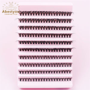 Abestyou 200pcs Mixte 8-16mm Curl <span class=keywords><strong>D</strong></span> 40P Cluster Wispy Individual Lashes Extensions Soft Premade Segment Faux Cils - Product Image 2