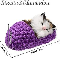 Pantoufles de couchage personnalisées pour chats, poupée duveteuse, Mini chatons avec des sons de miettes, décors de jouets pour chaton endormi