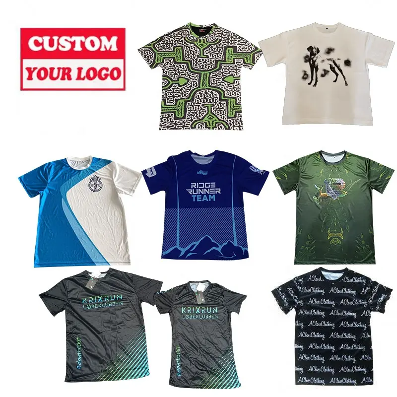 Blank 100 Polyester Sublimation Team Worker Quick Dry Sport Running T shirts Printed Sublimated