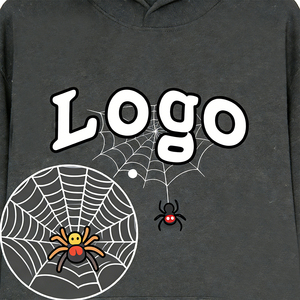 Sudadera con Capucha, Estilo Hip Hop, Personalizada con Logotipo, Unisex, Diseño de Telaraña con Estampado Puff - Product Image 2