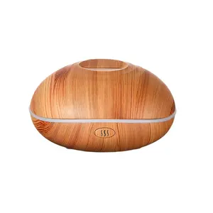 2024 New Item Air Humidifier Aroma Diffuser Low Noise Flame Essential Oil Diffuser Wooden Aromatherapy Diffuser