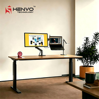 Bureau debout électrique à double moteur en acier contemporain, extensible, ultra silencieux, anti-collision, robuste et réglable en hauteur