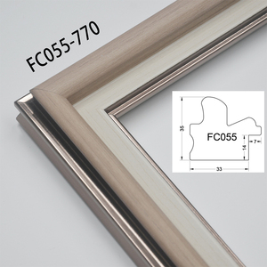 Cadre de décoration <span class=keywords><strong>murale</strong></span> en plastique PS moderne Moulures Cadre de peinture à l'huile crème argentée pour usage décoratif - Product Image 4