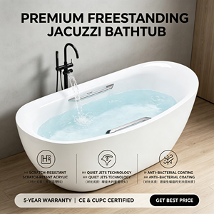 <span class=keywords><strong>Baignoire</strong></span> autoportante en acrylique avec barres d'appui en acier inoxydable, <span class=keywords><strong>baignoire</strong></span> commerciale à montage au sol, drain central, garantie 5 ans - Product Image 4