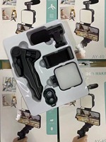 Trépied flexible professionnel AY49 AY49X AY49Z pour téléphone portable TikTok, perche à selfie, microphone et kit d'éclairage d'appoint