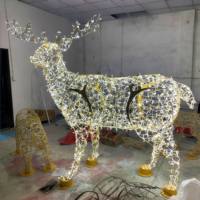 Escultura de Reno Gigante con Luz LED Decorativa para Navidad, Festivales al Aire Libre, Lámpara Luminosa, Directo de Fábrica