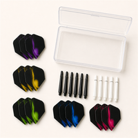 Kit de flights et de tiges de fléchettes avec 5 styles de flights, 4 styles de tiges et anneaux à ressort pour l'entretien des fléchettes, personnalisable OEM
