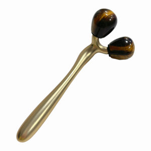 3D Facial <b>Massage</b> Natural Stone Anti Aging Facial Massager Tiger's Eye Stone Facial 3D Jade <b>Roller</b> - Product Image 3