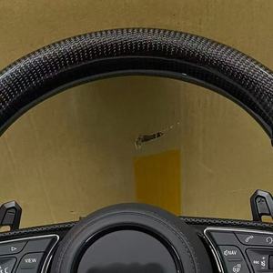 Volant en fibre de carbone pour <span class=keywords><strong>Audi</strong></span> B9 A1 A3 A4 A5 RS3 RS4 RS7 A8 Q5 S3 S4 S5 A6 Q7 TT R8 S6 B8 RS5 Shift Paddle LED Alcantala - Product Image 4