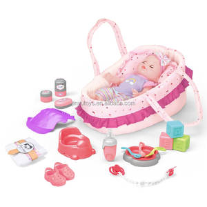 Hochwertige Vinyl puppe Pflege Handkorb Set 12 Sounds mit Toiletten flasche Spielhaus Home Pretend Toys Kids - Product Image 4