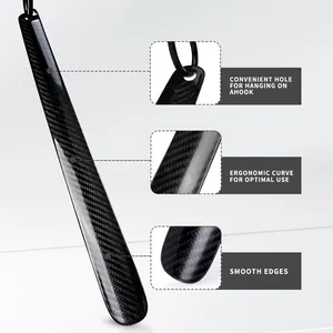 S-King Carbon Fiber Custom Long ShoeHorn Durable Premium Design Carbon Shoe Horns For Man And Women & Seniors
