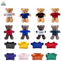 Ours en peluche personnalisé avec logo du fabricant, jouet en peluche doux avec vêtements imprimés, cadeau promotionnel d'entreprise pour les entreprises