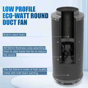 Hon & Guan 6 ''im lặng Duct fan, Max 560 m3/h quạt thông gió với tốc độ miễn phí điều khiển và tiếng ồn hấp thụ bọt - Product Image 4