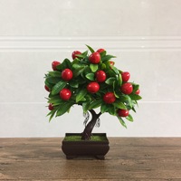Bonsaï artificiel en céramique, 1 pièce, arbre Orange, gingembre, pêche, bayberry, décoration pour la maison, le bureau, le jardin et une fête