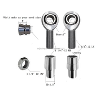 Kit de rotule de suspension Heim Joint robuste en Chromoly 1 1/4-12 1.25'' avec filetage droit/gauche, adaptateurs de tube d'espacement et contre-écrous
