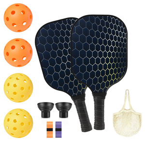 Juego de raquetas de Pickleball, 2 palas, 4 pelotas, bolsa de malla, agarre antideslizante, equipo deportivo para exteriores - Product Image 1