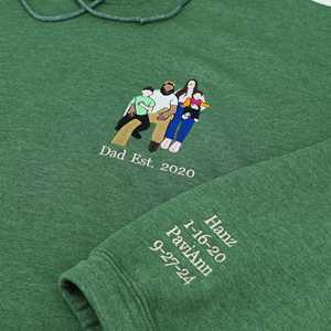 <span class=keywords><strong>Sweat</strong></span>-shirt à capuche brodé avec photo personnalisée pour <span class=keywords><strong>papa</strong></span> grand-père Cadeau <span class=keywords><strong>personnalisé</strong></span> parfait pour la fête des pères Hiver Jersey solide - Product Image 2