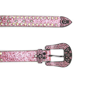 Cinturones de poliuretano brillantes con tachuelas para hombre, cinturones de piedra de cristal BB <span class=keywords><strong>Simon</strong></span> - Product Image 2