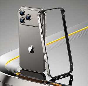 Pas de pare-chocs de cadre en métal de Silicone de conception arrière pour iPhone 17 Pro Max cadre en métal mince <span class=keywords><strong>dos</strong></span> <span class=keywords><strong>nu</strong></span> Dissipation thermique rapide - Product Image 2