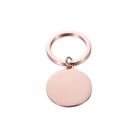 Porte-clés personnalisé en acier inoxydable effet miroir, disque rond brillant de 25 mm, pendentif gravé au laser – Offre Spéciale