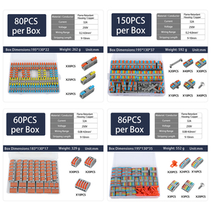 Набор из 60 компактных быстрозажимных соединителей для проводов, для подключения светодиодных лент, электрических соединений, клеммный блок - Product Image 4