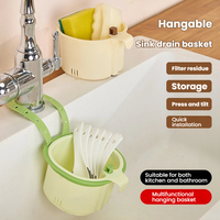 Panier d'égouttage suspendu transfrontalier pour évier, filtre à résidus alimentaires, support de rangement de cuisine pour restes et morceaux