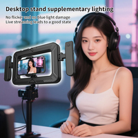 Lampe annulaire LED portable rechargeable pour smartphone, éclairage de photographie et de diffusion en direct, avec lumière réglable
