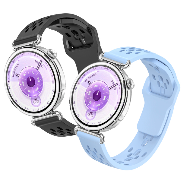 Quick Release Silicone Watch Band 18mm 20mm 22mm Breathable Hole Design Sport Strap for Samsung Xiaomi Huawei Smart Watch