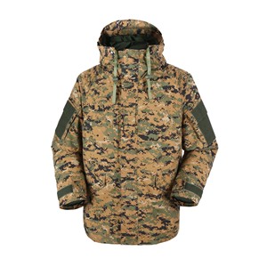 Outdoor Hoodie Wind proof Woodland Soft shell Hooded Tactical Jacket mit sicheren Seiten taschen für das Feld training und den täglichen Gebrauch - Product Image 2