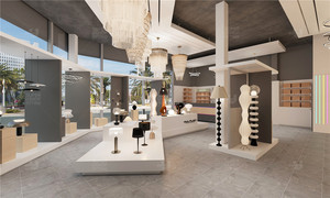 Tùy chỉnh cửa hàng đồ đạc bán lẻ kệ trưng bày kính hiển thị trường hợp ánh sáng cửa hàng phụ kiện chiếu sáng hiển thị - Product Image 3