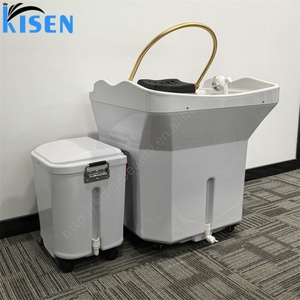 Bassin de massage thaïlandais Kisen avec circulation d'eau, fumigation, bol à shampoing portable, évier de lavage de cheveux pour salon - Product Image 3