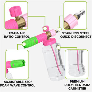 2024 nouveau Style arc-en-ciel neige mousse Lance Transparent voiture rondelle outils mousse Lance clair mousse pistolet <span class=keywords><strong>haute</strong></span> <span class=keywords><strong>pression</strong></span> nettoyeur 2023 - Product Image 2