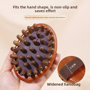 Gỗ đàn hương kinh tuyến da đầu thiết bị massage toàn thân phổ NẠO VÉT tạo tác bụng & bụng kinh tuyến cạo lược bàn chải - Product Image 6