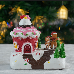Luz LED Christmas Candy Village House con Turning <span class=keywords><strong>Gingerman</strong></span> - Product Image 5
