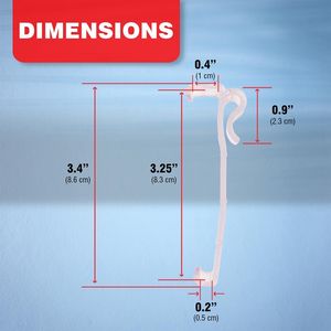 6 pièces 3.25 pouces Design industriel <span class=keywords><strong>PVC</strong></span> <span class=keywords><strong>fenêtre</strong></span> aveugle Clips Long canal caché cantonnière rideaux accessoires haute moderne en plastique bon - Product Image 2